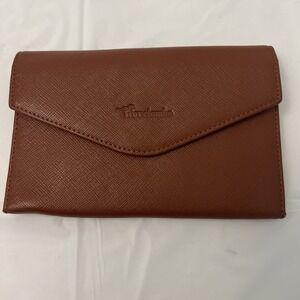 Wallet Travelambo RFID Blocking Bifold Multi Card  Zipper Pocket Brown 7 X 4.5